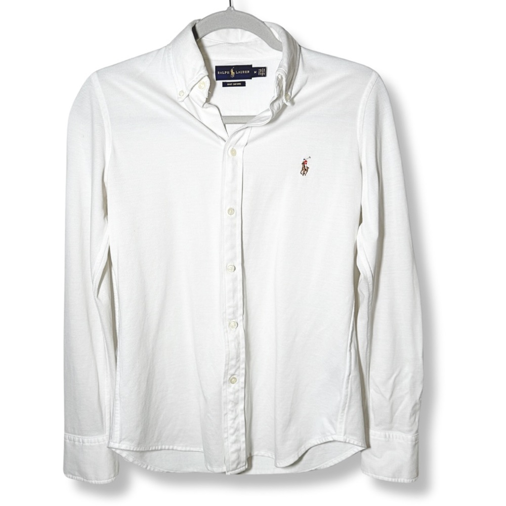 Polo Ralph Lauren Women’s Long Sleeve Oxford fit Button Down / White / Size: M
